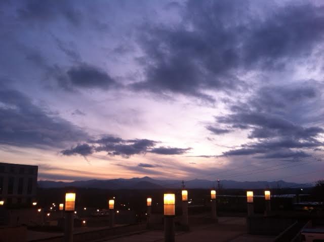Asheville City, Mountains, and Sky